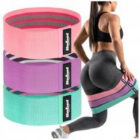 Pasipriešinimo juostų rinkinys HIP BAND 3 vnt. 27–55 kg fitness pilates