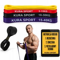 Pratimų pasipriešinimo gumų rinkinys, 4 vnt., KURA SPORT