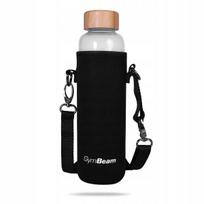 Stiklinis vandens butelis su bambukiniu dangteliu GymBeam 600 ml