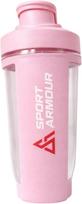 Plastikinis Sport Armour Style rožinis 500 ml kokteilių plaktuvas