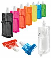 Sulankstomas vandens butelis 460 ml su karabinu