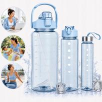 Gertuvės rinkinys 2L, 900ml, 300ml su šiaudeliu sportui