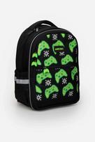 Mokyklinė kuprinė berniukams Pixel Gamer juoda 000 Mokida YMY, dviem skyreliais