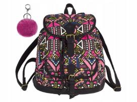 Moteriška miesto kuprinė Coolpack Fiesta Pink Ethnic su pomponu