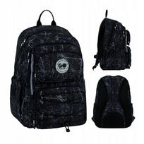 Mokyklinė kuprinė berniukams 9–12 m. juoda daugiaskyrė GoPack su pakabuku