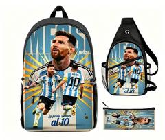Kuprinių rinkinys Lionel Messi Argentina, 3 dalių mokyklinis komplektas