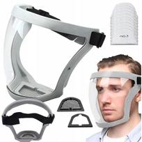 Apsauginis veido skydelis su reguliuojamu PM2.5 filtru pjovimui