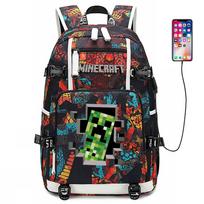 A4 dydžio mokyklinė kuprinė Minecraft, atspari vandeniui