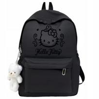 Vaikiška kuprinė Hello Kitty su meškiuku, juoda, 40 cm, 12 l