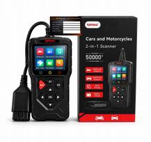 OBD2 diagnostikos testeris motociklams ir automobiliams TOPDIAG