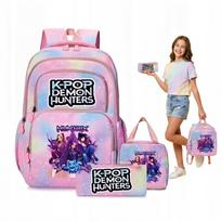 Mokyklinė kuprinė K-Pop Demon Hunters, 3 dalių rinkinys su portu