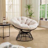Pintinė Papasan kėdė, plieninis rėmas, 300 kg, 92x67 cm, 1 vnt