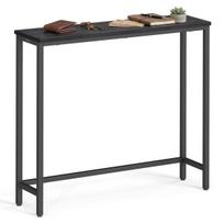 Konsolinis staliukas 20x80x81,2 cm Pilkai juodas plienas ir medžio drožlių plokštė