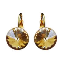Auskarai moterims DiamondSky „Clarice II (Golden Shadow)“ su Swarovski kristalais