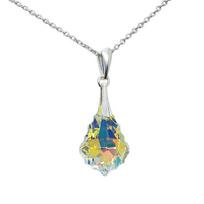 Sidabrinis pakabukas „Baroque IV (Aurora Borealis)“ su Swarovski® kristalais