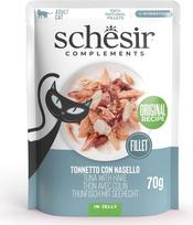 Schesir Tuna with hake in jelly - wet cat food - 70g