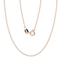 Sidabrinė grandinėlė Anchor round 1 mm, Sidabras 925 praba, raudonas auksas (padengti)