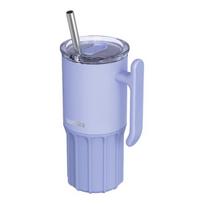 Gertuvė su šiaudeliu Quokka 720 ml., levandų spalvos