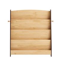 SoBuy Vaikų Knygų Lentyna KMB32-N Natūralus 91x30x89cm Medžio drožlės plokštė 4 skyriai 2 kabliukai