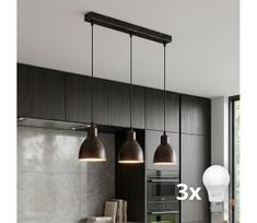 BRILAGI - LED liustra ant laido RIDDY 3xE27/60W/230V varinis/patina