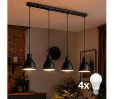BRILAGI - LED liustras RIDDY ant laido 4xE27/60W/230V juodas