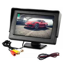 Automobilinis 4,3 colio LCD monitorius galinio vaizdo kamerai, juodas