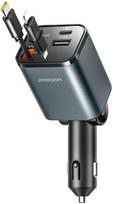Automobilinis įkroviklis Joyroom 'JR-CCL05' juodas 30W (1xPD / 1xQC3.0) + 'Lightning' ir 'Type-C' laidai