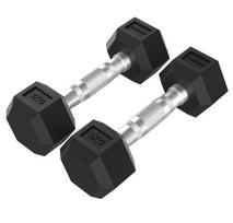 Tunturi Platinum Hex Rubber Dumbbell, 3kg, Pair