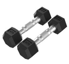 Tunturi Platinum Hex Rubber Dumbbell, 2kg, Pair