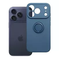 OEM Silicone Ring phone case with stand for iPhone 17 Pro | iPhone 18 Pro blue