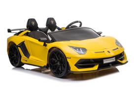 Dvivietis vaikiškas elektromobilis Lean Cars Lamborghini Aventador SX2028, geltonas