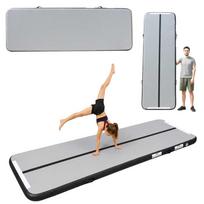 Gimnastikos čiužinys Air Track, pilkas su juodais elementais, 300 x 100 x 10 cm