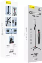 Blavec Asmenukių lazda Aliuminio Fusion P09 tripod + nuotoliniu valdymu 1,8 metres (SSFP09-TRB18) juodos spalvos