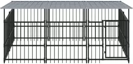 Lauko voljeras šunims su stogu, plienas, 5,63m²