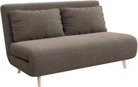 Miegamoji sofa, svečių lova, 3 padėčių reguliuojamas atlošas, kordo audinio išvaizda, iki 120 kg, 141 x 90 x 81 cm, tamsiai rudas
