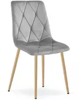 Fotelis Valora Kėdė su veliūriniu apmušalu, šviesiai pilka, 86,5 × 45 × 54 cm