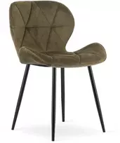 Leobert Kėdė Mango su aksomine apdaila ir juodomis kojomis, ruda, 76,5 × 46 × 53 cm