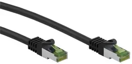 Goobay CAT 8.1 S/FTP jungiamasis laidas, AWG 26, juodas, 5 m, 5 m, Cat8.1, S/FTP (S-STP), RJ-45, RJ-45, juodas