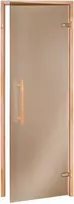 Andres Glass Solutions AD NATURAL stiklinės pirties durys, 80 x 200, Juodalksnis, Bronzinė
