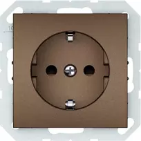 Kištukinis lizdas VILMA Qr1000 Rp16-003-02, 1 vietos, įleidžiamas, su įž., IP44, mocha sp.