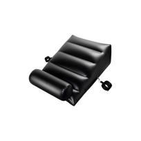 Pripučiama sekso pagalvė-rampa Dark Magic Ramp Wedge, 95 cm, PVC, juoda, su 2 nuimamais antrankiais