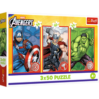 TREFL  AVENGERS Dėlionių rinkinys „Tavo herojus“, 3 x 50 det.