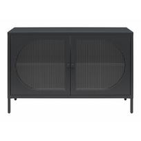 Iš metalo vitrina juodos spalvos 100x64x40 cm Luna – Støraa