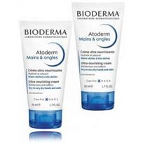 Bioderma Atoderm Mains & Ongles Ultra Repair atkuriamasis rankų kremas sausai odai - 2 x 50 ml.