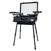 Makiažo dėklas Osom Professional su apšvietimu, juodas, reguliuojamo aukščio kojelės + LED apšvietimas + saugus užrakinimas, M