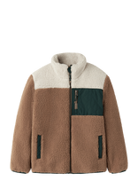 Name It - Nkmmacey Teddy Jacket Block - Flisinė striukė - Ruda