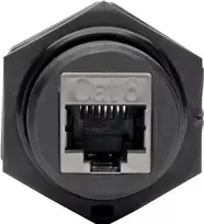 Eaton Tripp Lite N206-BC01-IND RJ45 Bulkhead Coupler Cat5/Cat6 Female to Female Shielded Industrial IP68 Dust Cap TAA