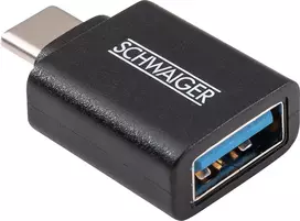 Schwaiger USB Adapter USB 3.1 Type-C Male to USB 3.0 Type-A Female Black (CAU310 533)