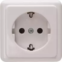 Heinrich Kopp Schuko kištukinis lizdas paviršinis montavimas 1-vietis 16A 250V Arktinė balta 101802000
