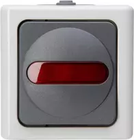 Heinrich Kopp 561656007 Jungiklis mygtukinis, Pilka/Balta, Termoplastikas, IP44, 10A, 250V